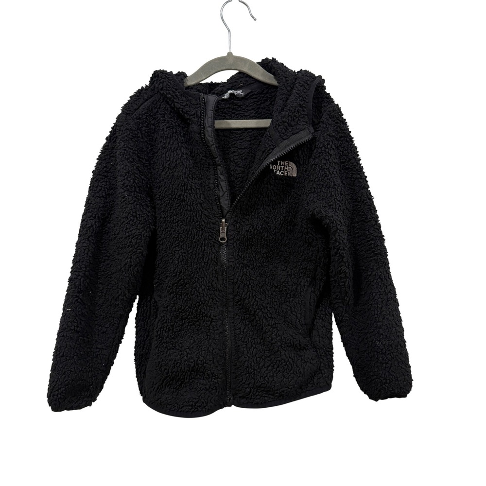The North Face Girls Suave Oso Full Zip Hooded Fleece Jacket Black‎ XS 6